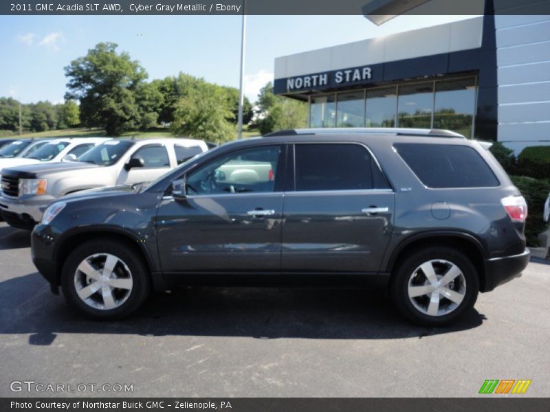 Cyber Gray Metallic / Ebony 2011 GMC Acadia SLT AWD