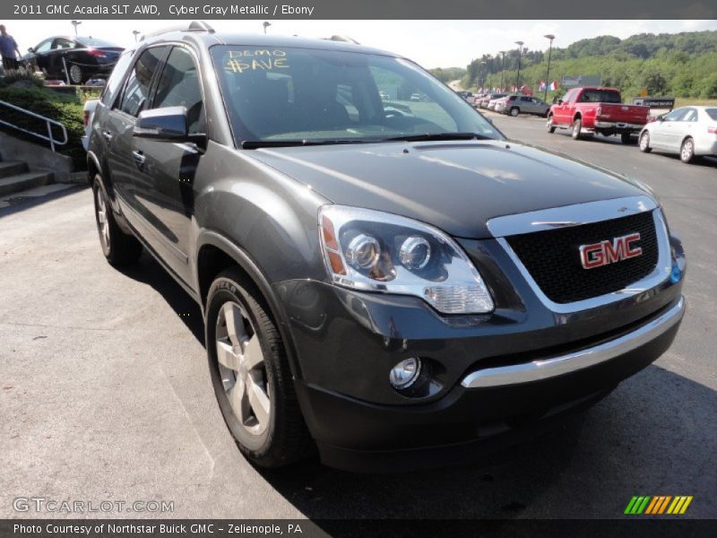 Cyber Gray Metallic / Ebony 2011 GMC Acadia SLT AWD