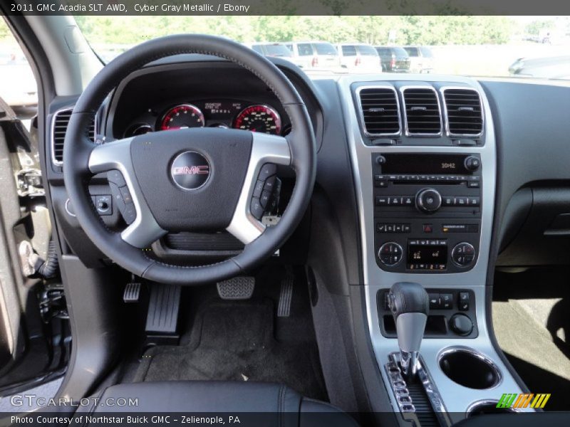 Cyber Gray Metallic / Ebony 2011 GMC Acadia SLT AWD