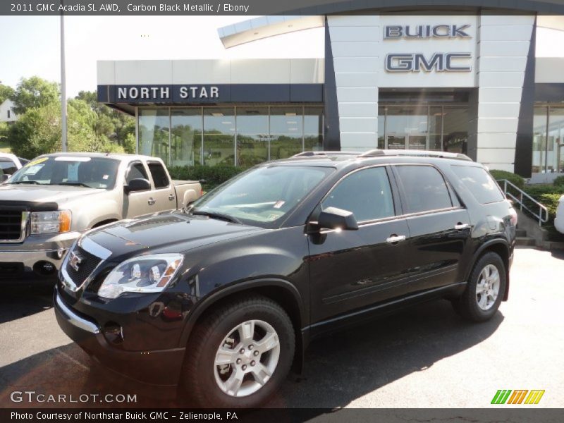 Carbon Black Metallic / Ebony 2011 GMC Acadia SL AWD