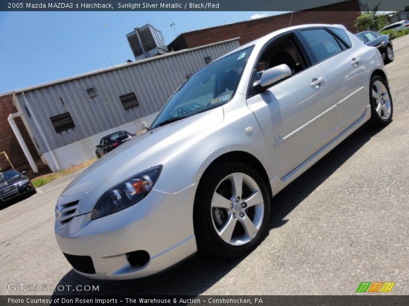 Sunlight Silver Metallic / Black/Red 2005 Mazda MAZDA3 s Hatchback