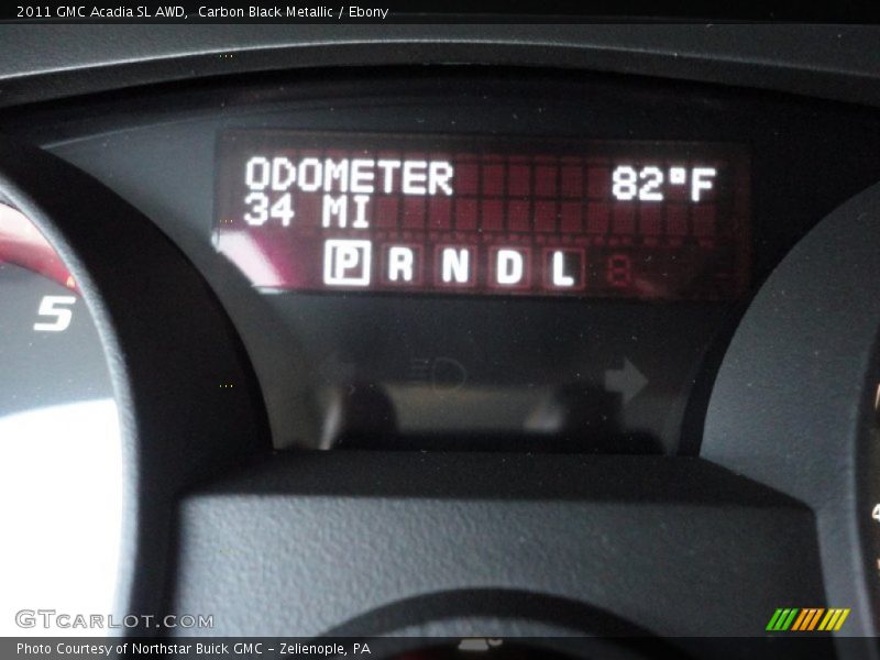 Carbon Black Metallic / Ebony 2011 GMC Acadia SL AWD