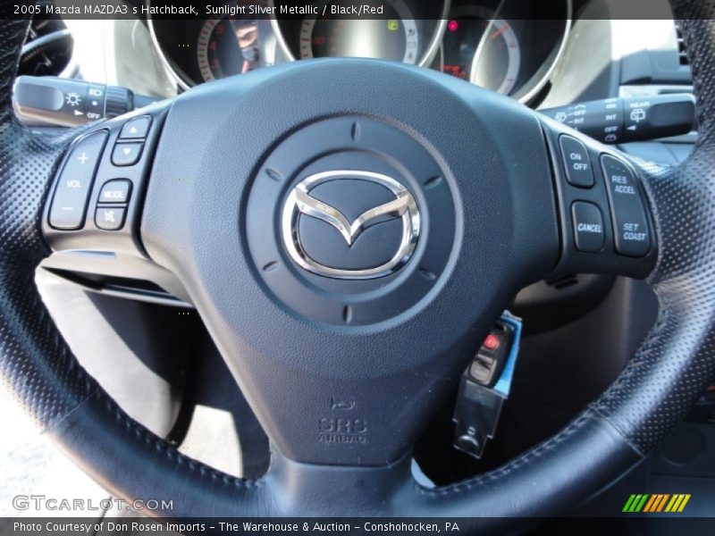 Sunlight Silver Metallic / Black/Red 2005 Mazda MAZDA3 s Hatchback