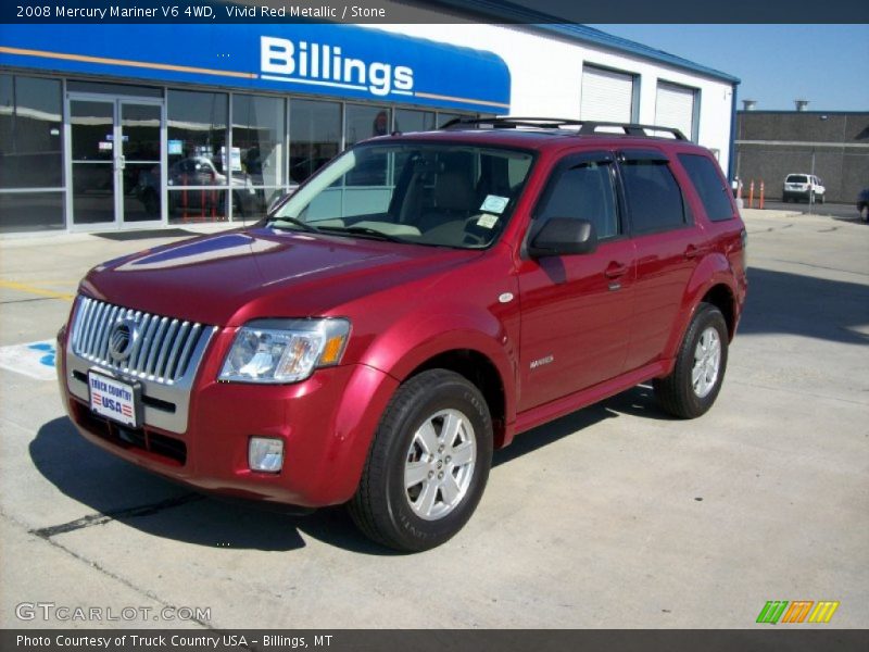 Vivid Red Metallic / Stone 2008 Mercury Mariner V6 4WD