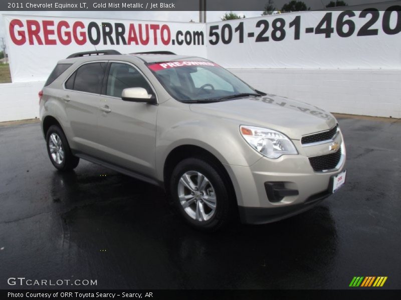 Gold Mist Metallic / Jet Black 2011 Chevrolet Equinox LT