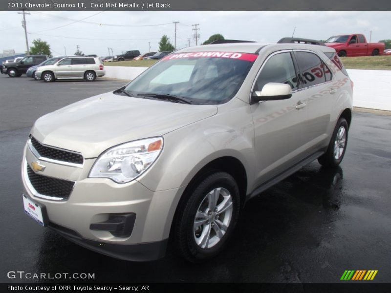 Gold Mist Metallic / Jet Black 2011 Chevrolet Equinox LT