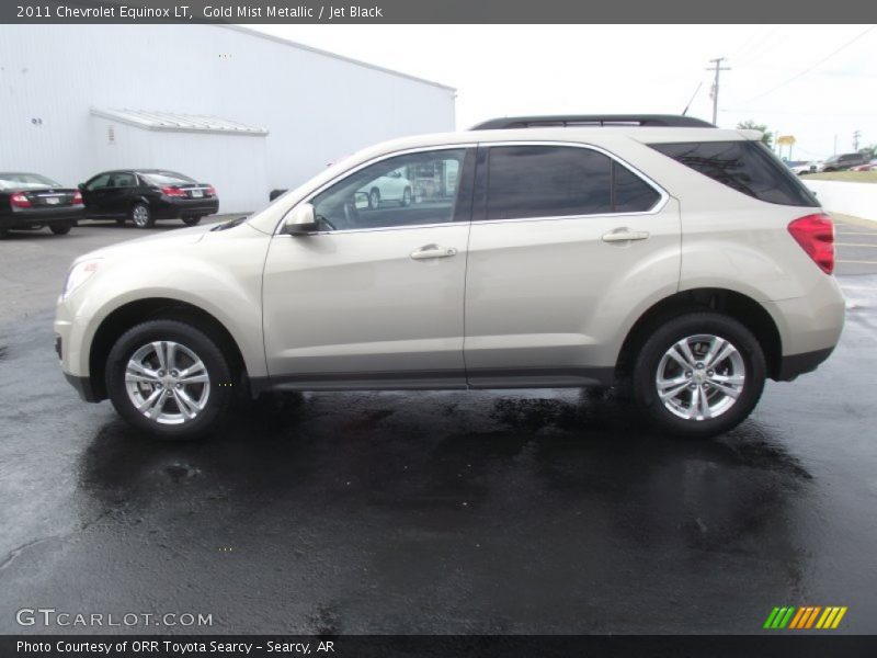 Gold Mist Metallic / Jet Black 2011 Chevrolet Equinox LT
