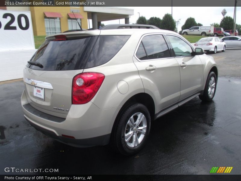 Gold Mist Metallic / Jet Black 2011 Chevrolet Equinox LT