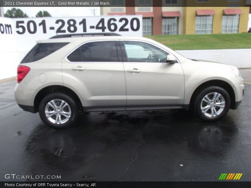 Gold Mist Metallic / Jet Black 2011 Chevrolet Equinox LT