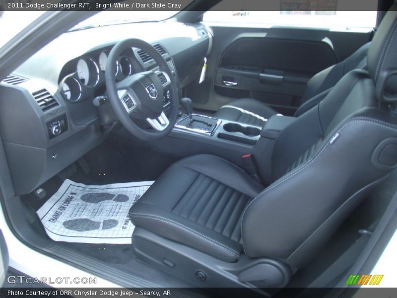 Bright White / Dark Slate Gray 2011 Dodge Challenger R/T