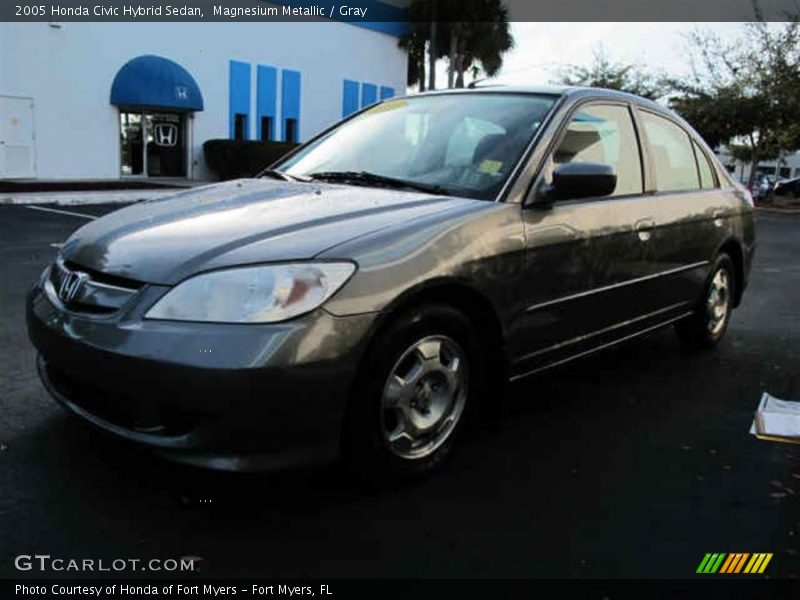Magnesium Metallic / Gray 2005 Honda Civic Hybrid Sedan