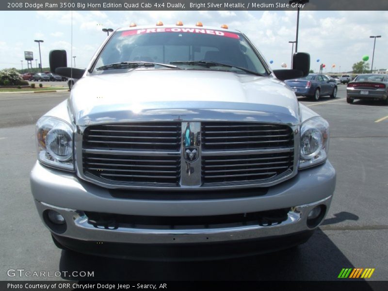 Bright Silver Metallic / Medium Slate Gray 2008 Dodge Ram 3500 Big Horn Edition Quad Cab 4x4 Dually