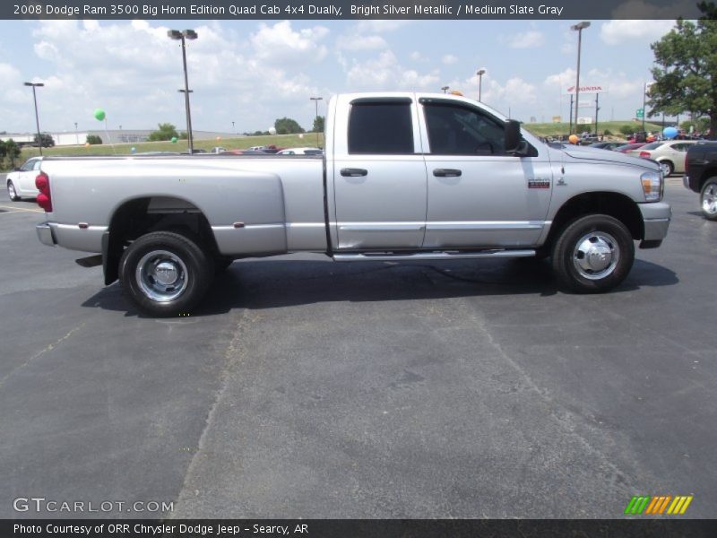 Bright Silver Metallic / Medium Slate Gray 2008 Dodge Ram 3500 Big Horn Edition Quad Cab 4x4 Dually