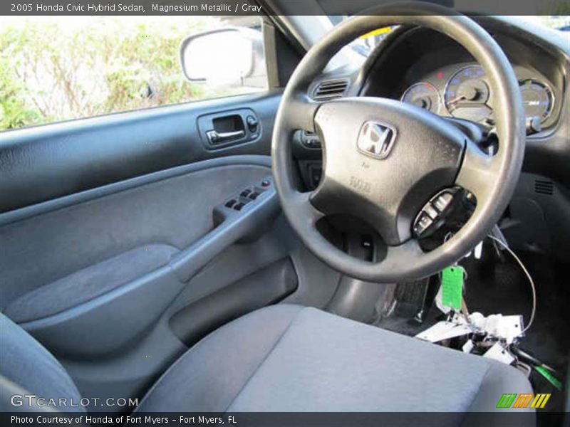 Magnesium Metallic / Gray 2005 Honda Civic Hybrid Sedan