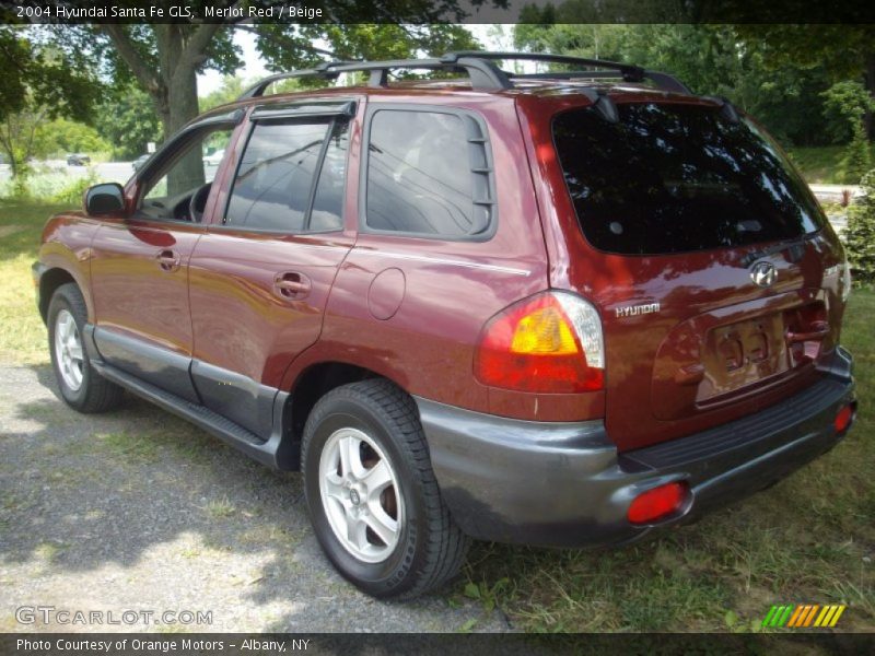 Merlot Red / Beige 2004 Hyundai Santa Fe GLS