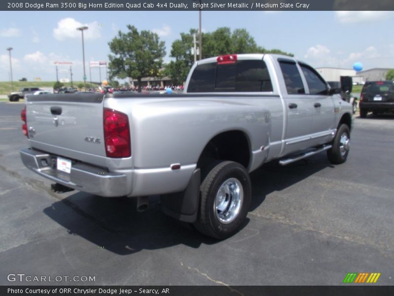 Bright Silver Metallic / Medium Slate Gray 2008 Dodge Ram 3500 Big Horn Edition Quad Cab 4x4 Dually