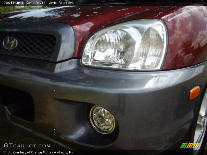 Merlot Red / Beige 2004 Hyundai Santa Fe GLS