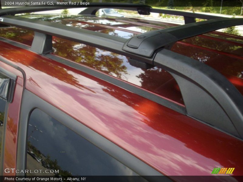 Merlot Red / Beige 2004 Hyundai Santa Fe GLS