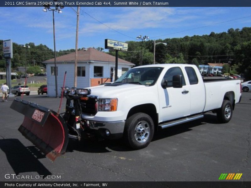 Summit White / Dark Titanium 2011 GMC Sierra 2500HD Work Truck Extended Cab 4x4