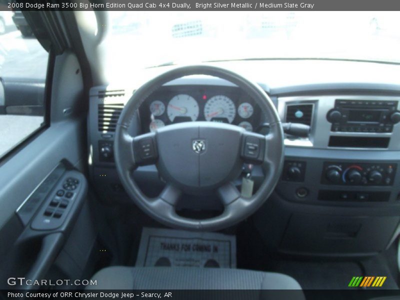 Bright Silver Metallic / Medium Slate Gray 2008 Dodge Ram 3500 Big Horn Edition Quad Cab 4x4 Dually