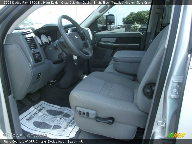 Bright Silver Metallic / Medium Slate Gray 2008 Dodge Ram 3500 Big Horn Edition Quad Cab 4x4 Dually