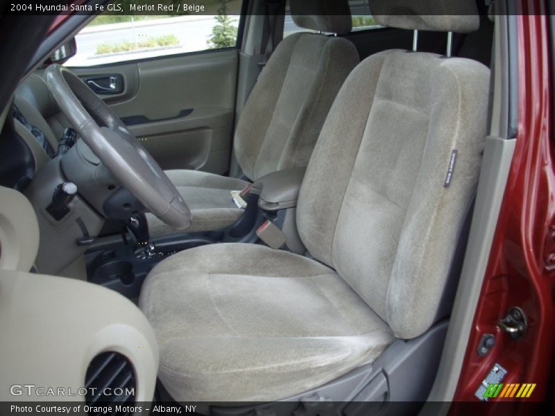 Merlot Red / Beige 2004 Hyundai Santa Fe GLS