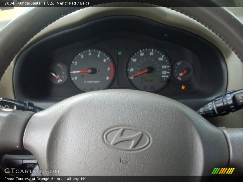Merlot Red / Beige 2004 Hyundai Santa Fe GLS