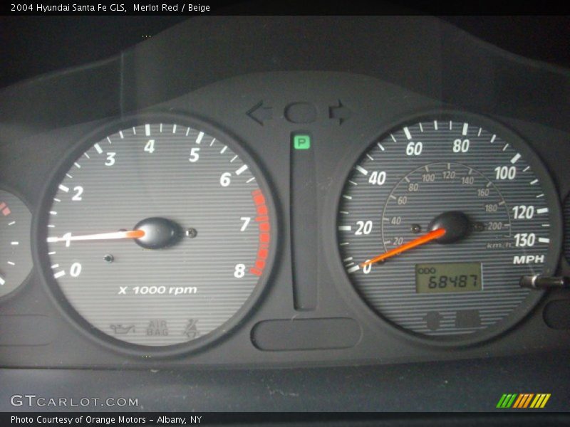 Merlot Red / Beige 2004 Hyundai Santa Fe GLS