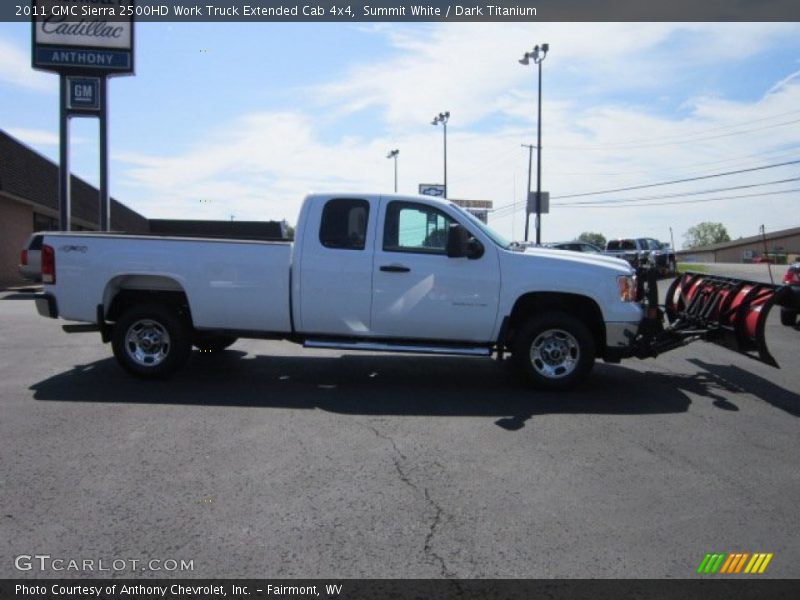 Summit White / Dark Titanium 2011 GMC Sierra 2500HD Work Truck Extended Cab 4x4