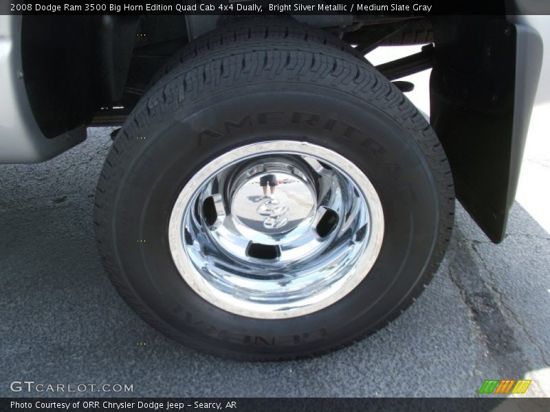 Bright Silver Metallic / Medium Slate Gray 2008 Dodge Ram 3500 Big Horn Edition Quad Cab 4x4 Dually