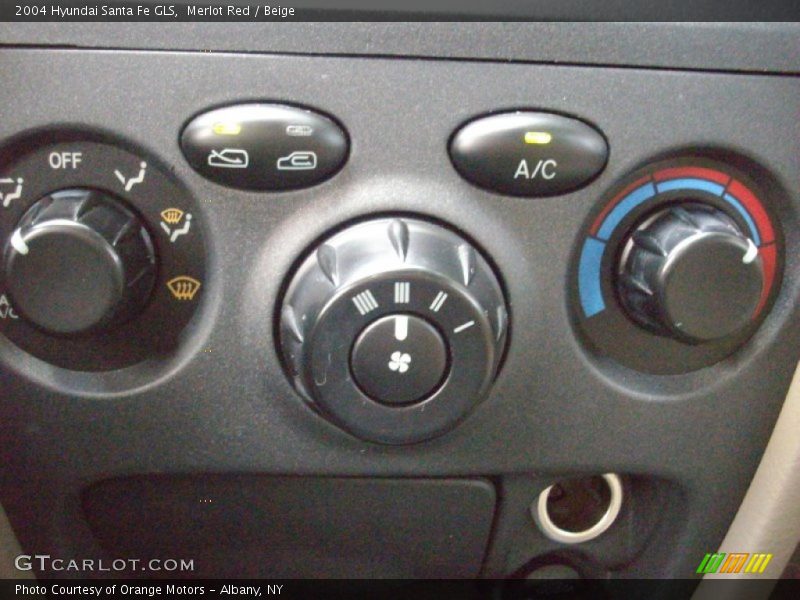 Merlot Red / Beige 2004 Hyundai Santa Fe GLS