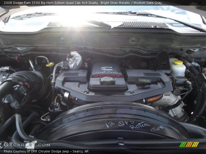 Bright Silver Metallic / Medium Slate Gray 2008 Dodge Ram 3500 Big Horn Edition Quad Cab 4x4 Dually