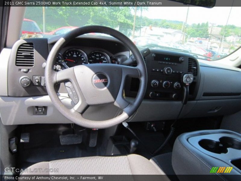 Summit White / Dark Titanium 2011 GMC Sierra 2500HD Work Truck Extended Cab 4x4