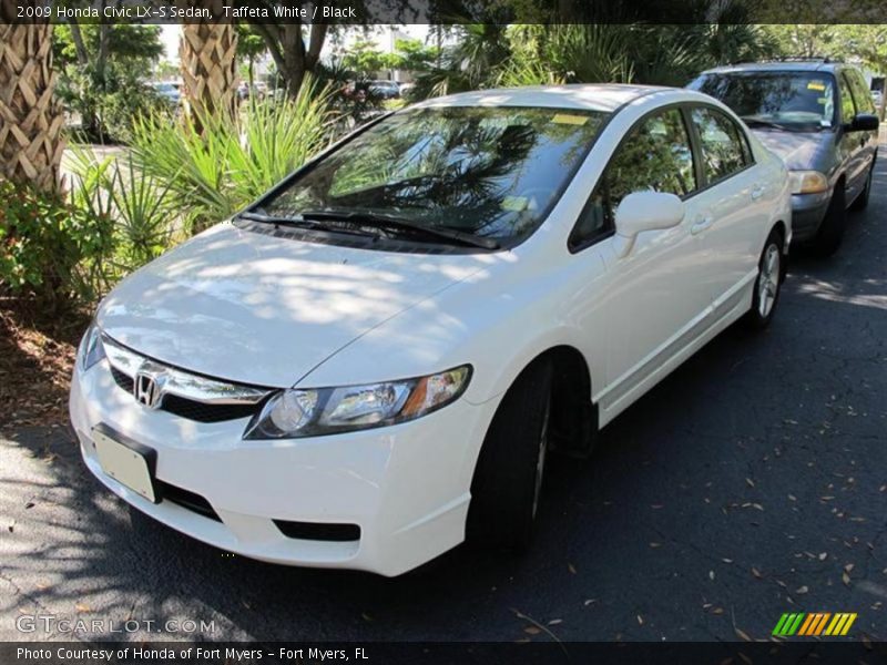 Taffeta White / Black 2009 Honda Civic LX-S Sedan