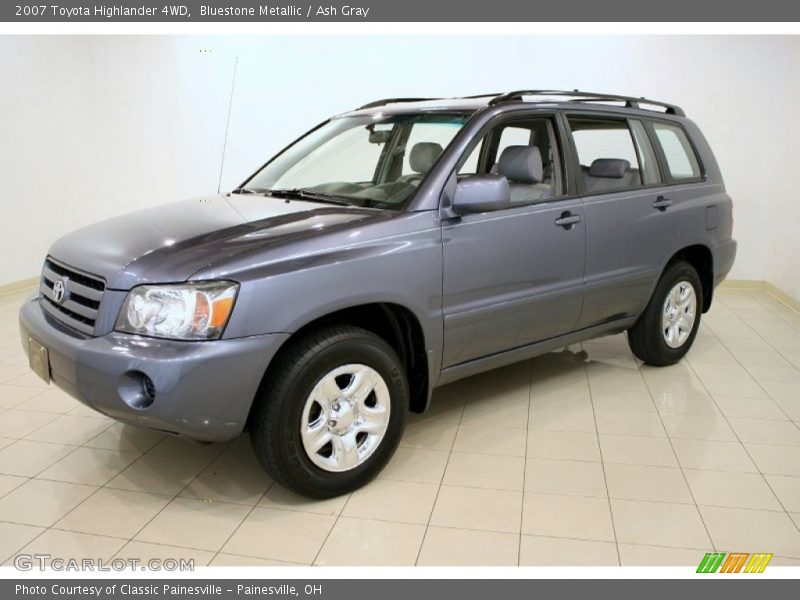 Bluestone Metallic / Ash Gray 2007 Toyota Highlander 4WD