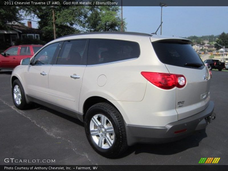 Gold Mist Metallic / Ebony/Ebony 2011 Chevrolet Traverse LT AWD
