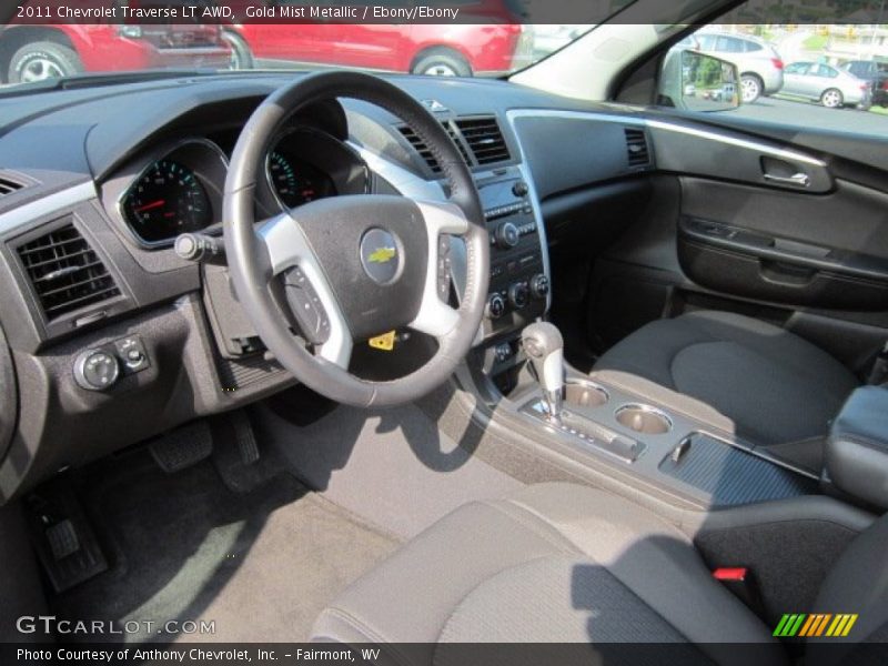 Gold Mist Metallic / Ebony/Ebony 2011 Chevrolet Traverse LT AWD