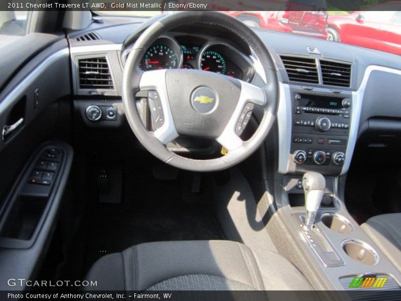 Gold Mist Metallic / Ebony/Ebony 2011 Chevrolet Traverse LT AWD