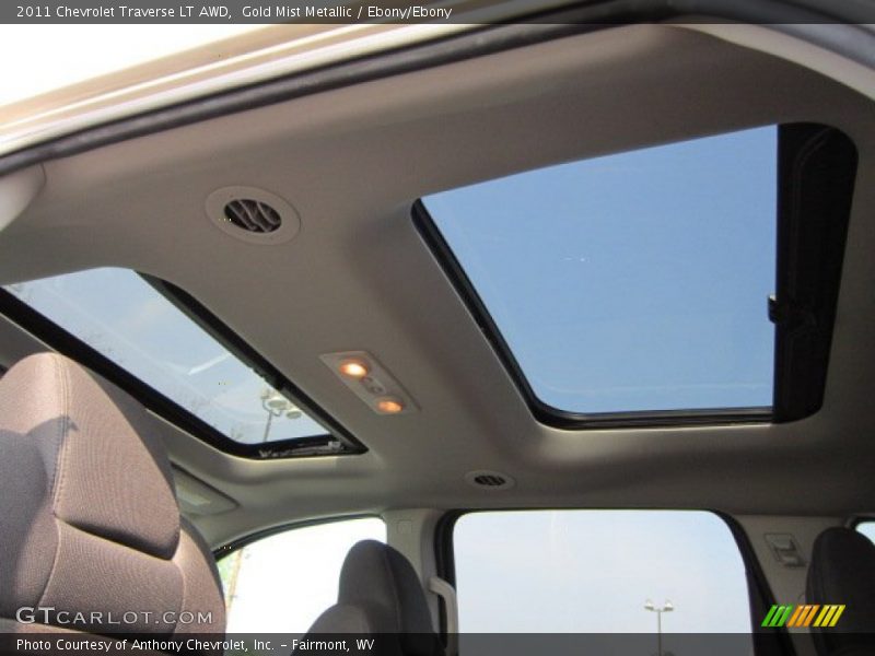Gold Mist Metallic / Ebony/Ebony 2011 Chevrolet Traverse LT AWD