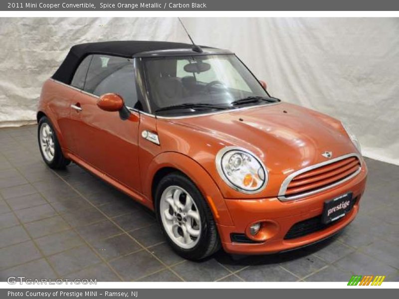 Spice Orange Metallic / Carbon Black 2011 Mini Cooper Convertible