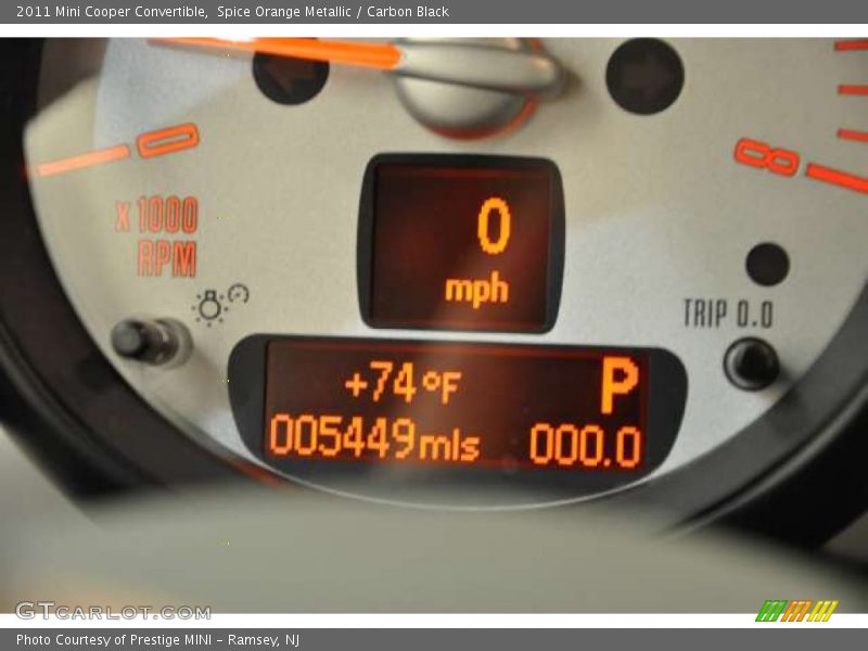 Spice Orange Metallic / Carbon Black 2011 Mini Cooper Convertible
