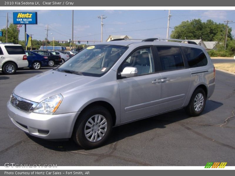 Clear Silver / Gray 2010 Kia Sedona LX