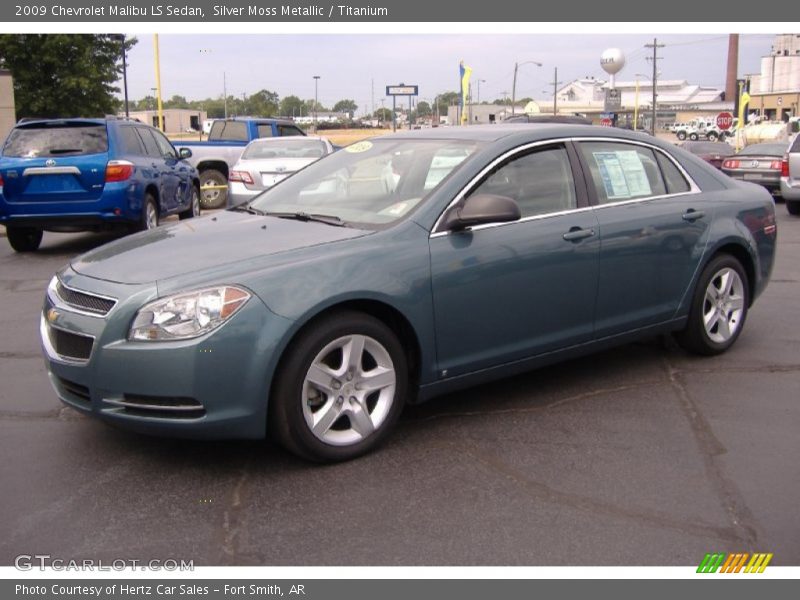 Silver Moss Metallic / Titanium 2009 Chevrolet Malibu LS Sedan