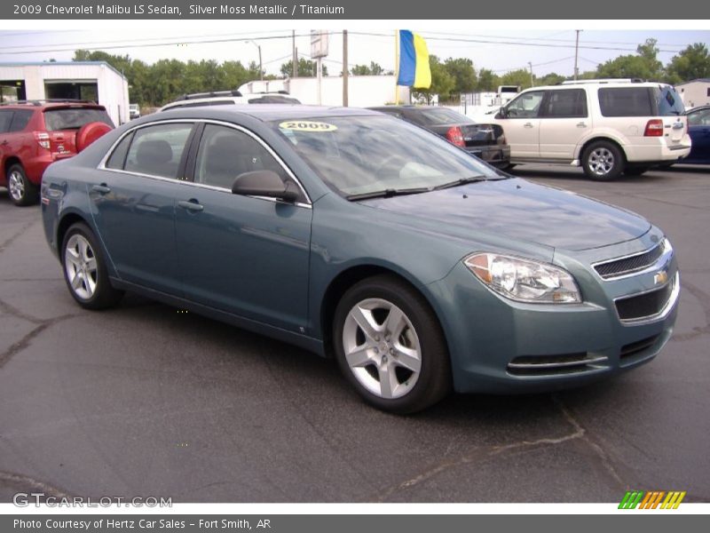 Silver Moss Metallic / Titanium 2009 Chevrolet Malibu LS Sedan
