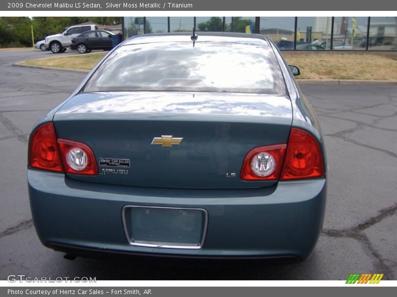 Silver Moss Metallic / Titanium 2009 Chevrolet Malibu LS Sedan