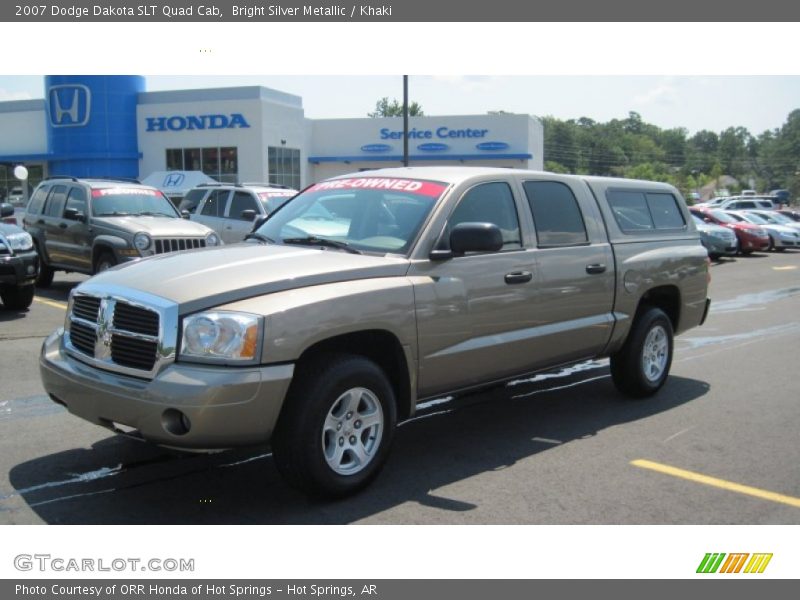 Bright Silver Metallic / Khaki 2007 Dodge Dakota SLT Quad Cab