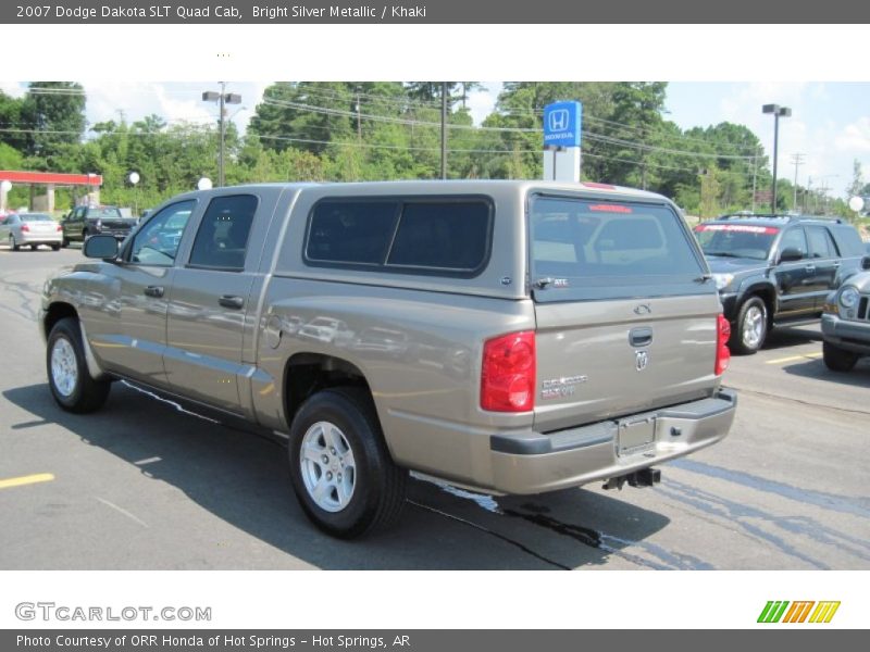 Bright Silver Metallic / Khaki 2007 Dodge Dakota SLT Quad Cab
