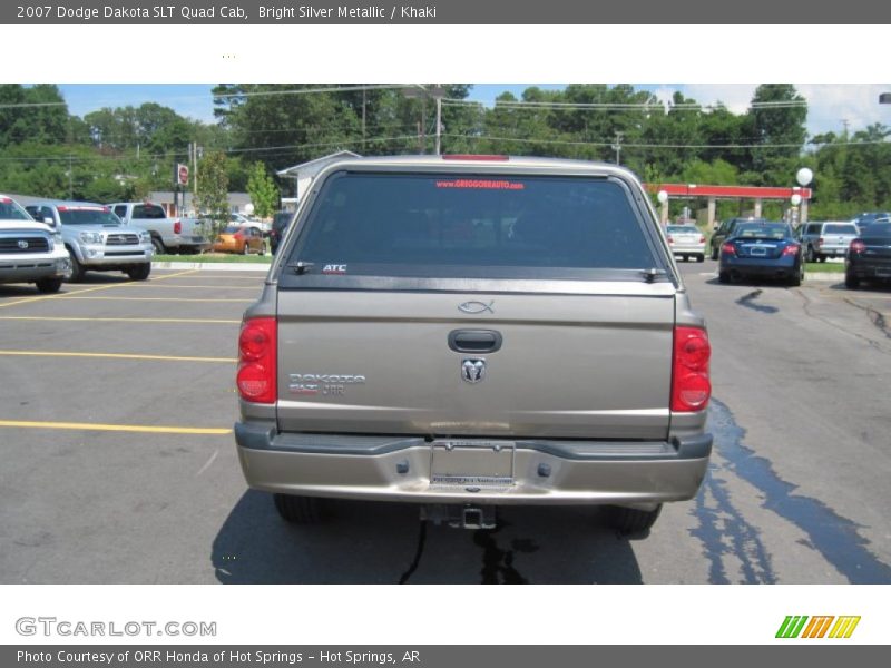 Bright Silver Metallic / Khaki 2007 Dodge Dakota SLT Quad Cab