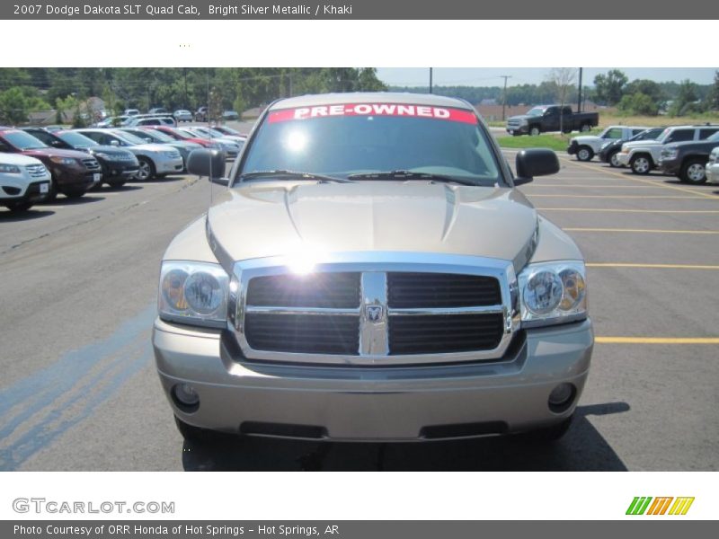 Bright Silver Metallic / Khaki 2007 Dodge Dakota SLT Quad Cab