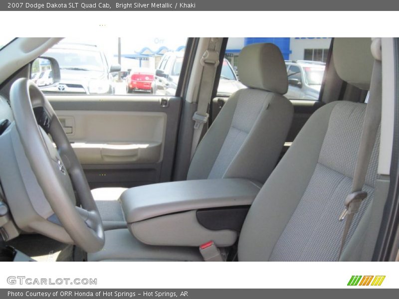 Bright Silver Metallic / Khaki 2007 Dodge Dakota SLT Quad Cab